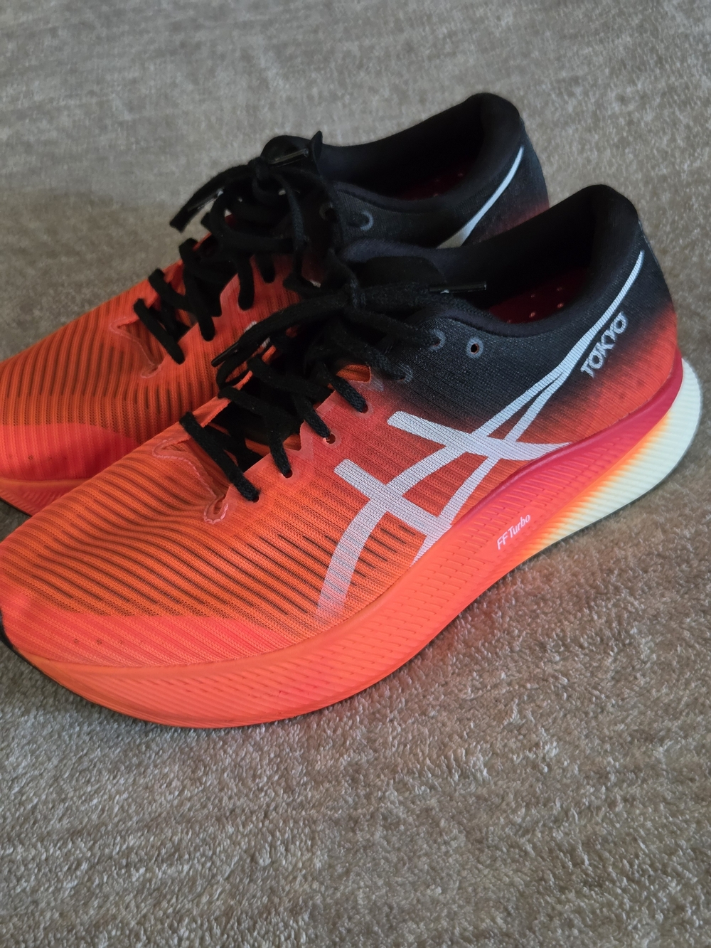 ASICS Men’s Orange and Black Tokyo Lightweight Racing Shoes